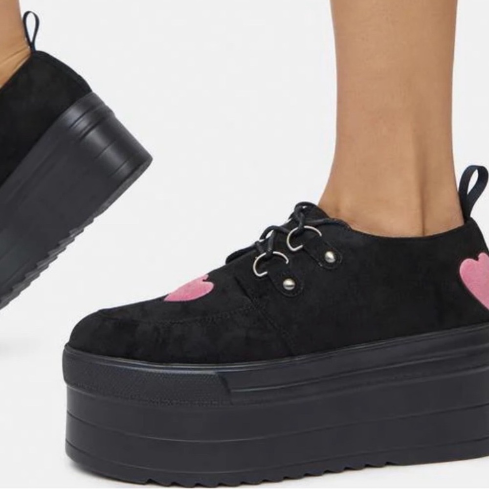Lamoda Cotton Candy Flatform Platform Dolls Kill Shoes Oxfords Derby Shoes Sz 8 - Picture 4 of 9